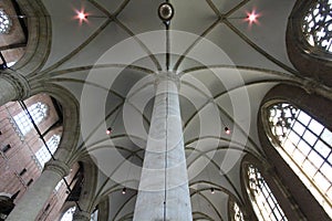 Symmetrical roof of a church in leiden the netherlands Holland