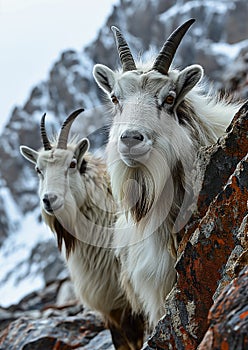 Symmetrical Serenity: A Trio of Gallant Goats in the Blue Steel