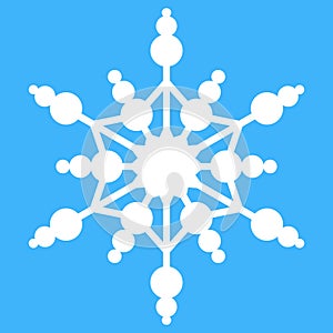 Symmetrical snowflake silhouette shape christmas snowflake new year