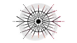 Symmetrical Starburst Geometric Pattern Vector - Decorative Design Element, vector design Generative AI