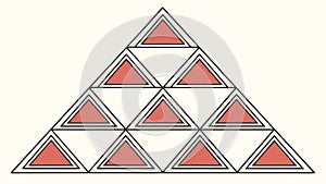 Symmetrical Triangular Pattern, Dynamic Geometric Design, vector design Generative AI