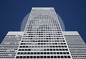 Symmetrical white office building