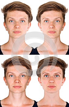 Symmetrical woman face