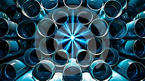 Abstract Circular Pipe Pattern..AI generated image
