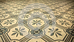 Symmetry in the floor tile of the old station