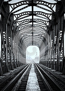 Symmetry of old railway bridge