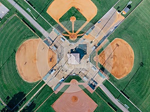 Symmetry sports ground overlook by drone DJI mavic mini