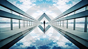 Symmetry - Stockphotography made with Generative AI tools photo