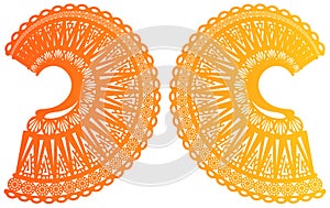 Symmetry of two rounding up ornate ornaments