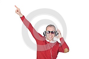 Sympathetic man with headphone