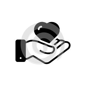 Black solid icon for Sympathy, empathy and compassion