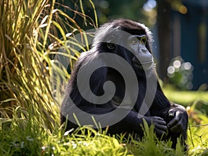 Symphalangus Syndactylus Or Siamang