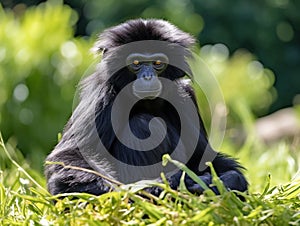 Symphalangus Syndactylus Or Siamang