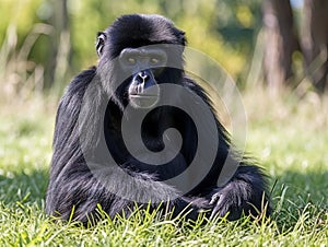 Symphalangus Syndactylus Or Siamang