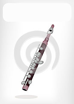 A Symphonic Piccolo with A White Banner