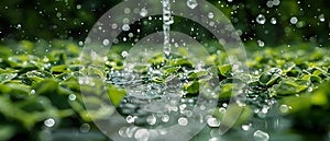 Symphony of Droplets: The Art of Irrigation. Concept Irrigation Methods, Droplet Photography, Water