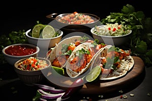 A Symphony of Flavors - Authentic Mexican Tacos. AI Generated