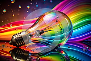 A Symphony of Fluid Colors Dynamic Rainbow Hues Dance in a Captivating Visual Display