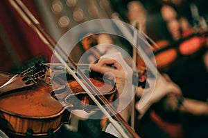 Symphony orchestra on stage photo