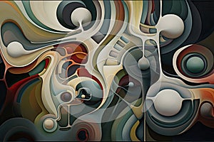 symphony of organic forms and abstract patterns, evoking a sense of interconnectedness and harmony