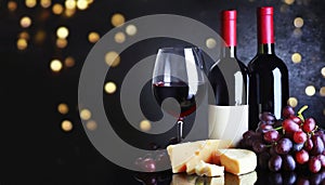 Symphony of pleasure: wine, cheese and grapes