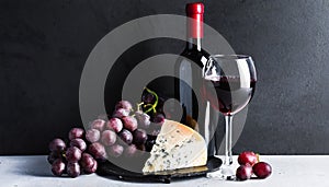 Symphony of pleasure: wine, cheese and grapes