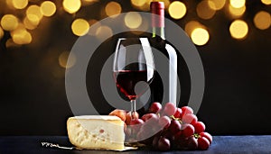 Symphony of pleasure: wine, cheese and grapes