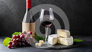 Symphony of pleasure: wine, cheese and grapes