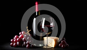 Symphony of pleasure: wine, cheese and grapes