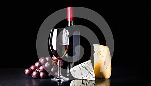 Symphony of pleasure: wine, cheese and grapes