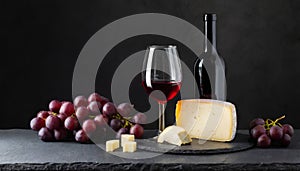 Symphony of pleasure: wine, cheese and grapes