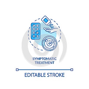 Symptomatic treatment concept icon