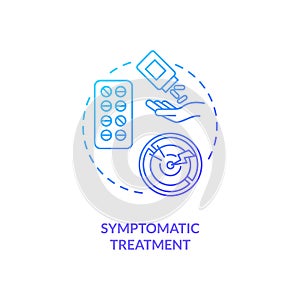 Symptomatic treatment concept icon