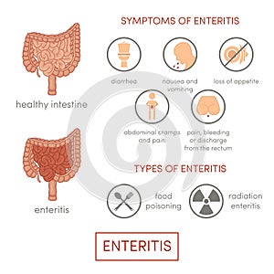 Symptomps of enteritis