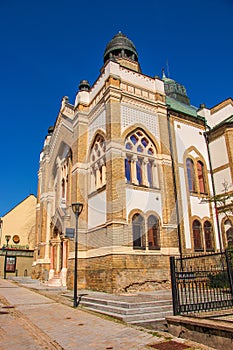 The synagogue building in Nitra, Slovak republic, Central Europe. The synagogue was built in 1908-1911 for the Neolog Jewish