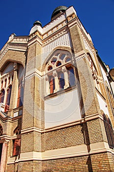 The synagogue building in Nitra, Slovak republic, Central Europe. The synagogue was built in 1908-1911 for the Neolog Jewish