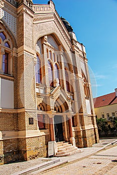 The synagogue building in Nitra, Slovak republic, Central Europe. The synagogue was built in 1908-1911 for the Neolog Jewish