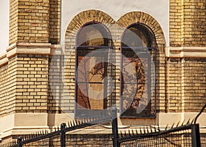 Budova synagogy v Nitře, Slovenská republika, Střední Evropa. Synagoga byla postavena v letech 1908-1911 pro neologické židovské