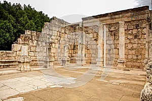 The synagogue at Capernaum, Galilee, Israel