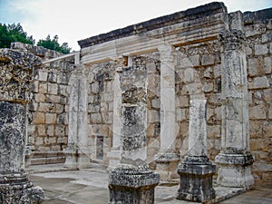 The synagogue at Capernaum, Galilee, Israel