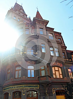 Synagogue in Josefov Jewish Quarter, Prague, Czech Republic