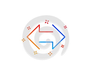 Sync arrows line icon. Communication Arrowheads. Vector