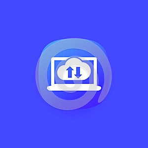 sync with cloud, synchronization icon for apps