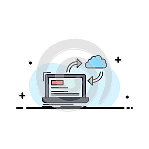 sync, processing, data, dashboard, arrows Flat Color Icon Vector