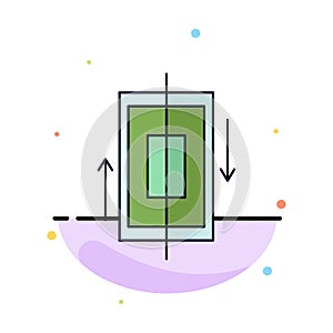 sync, synchronization, data, phone, smartphone Flat Color Icon Vector