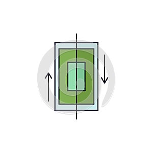 sync, synchronization, data, phone, smartphone Flat Color Icon Vector