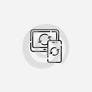 Sync vector icon sign symbol