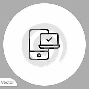 Sync vector icon sign symbol