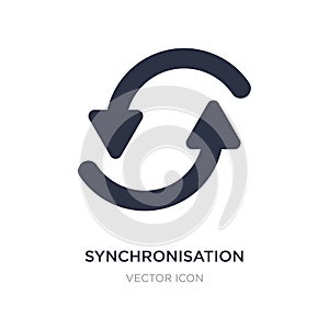 synchronisation icon on white background. Simple element illustration from UI concept