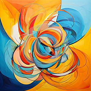 synchronism abstract composition drawing an abstract